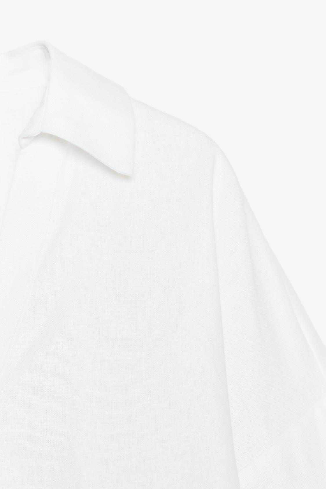 CAMISA DE MANGA LARGA COM LINHO