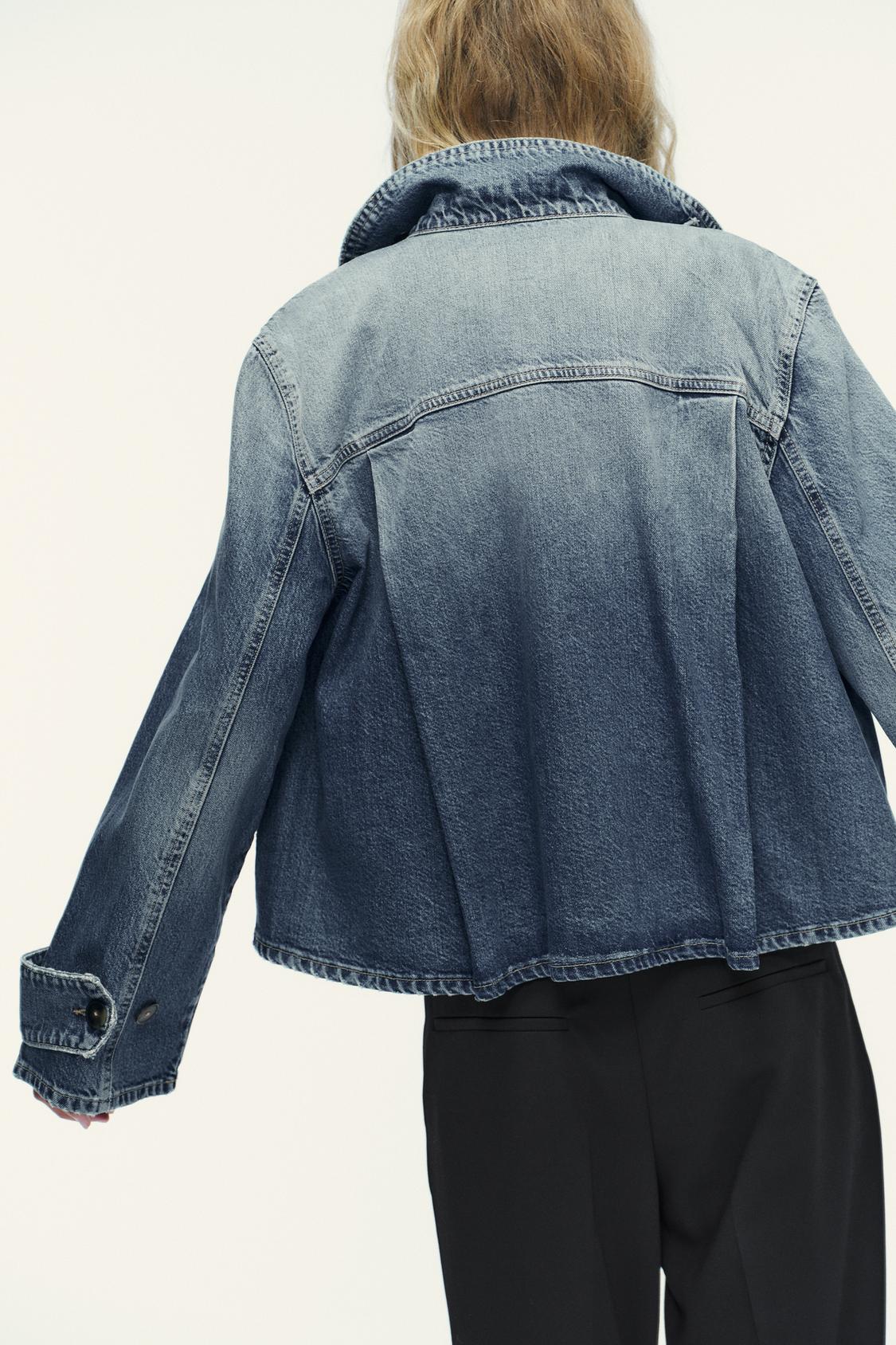 CASACO DENIM GOLA ALTA