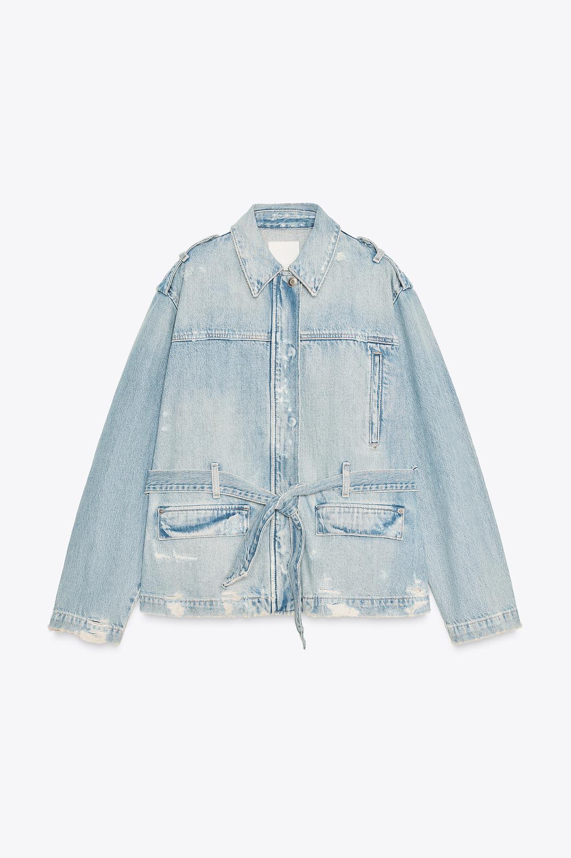 BLUSÃO DENIM COM CINTO