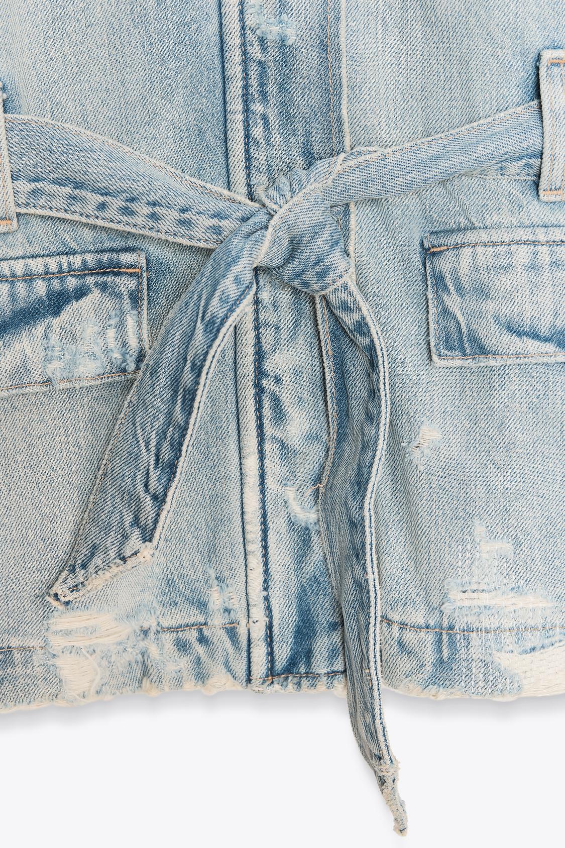 BLUSÃO DENIM COM CINTO