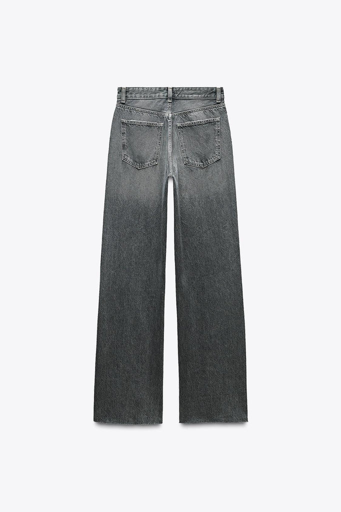 CALÇAS DE GANGA WIDE LEG CINTURA SUBIDA