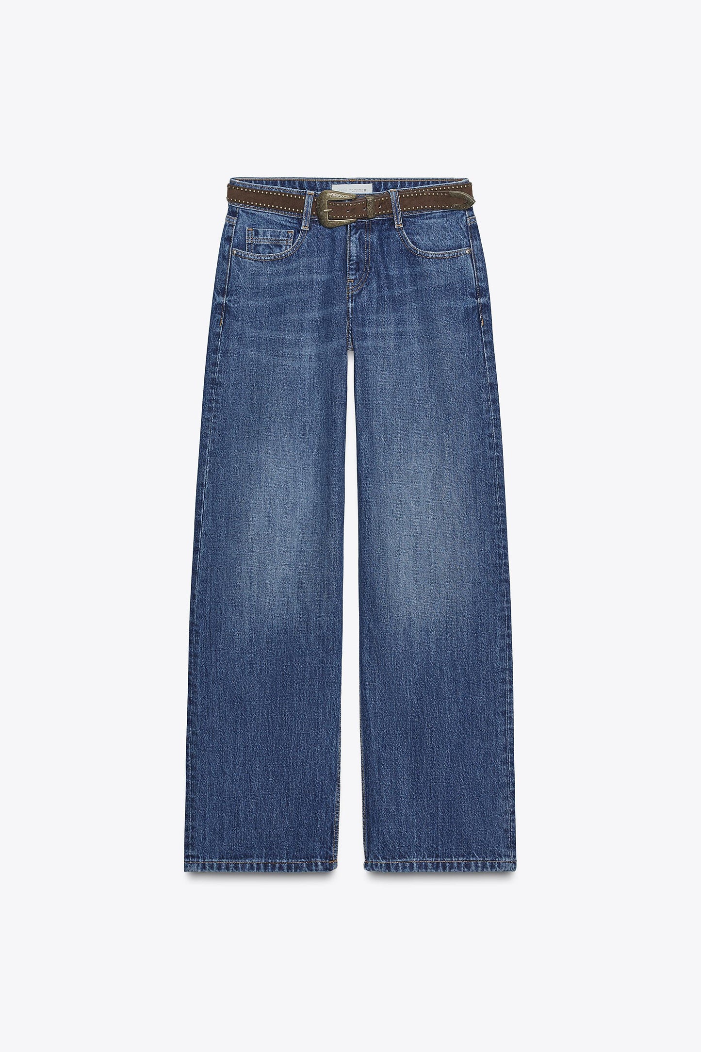 JEANS WIDE LEG CINTURA BAIXA COM CINTO