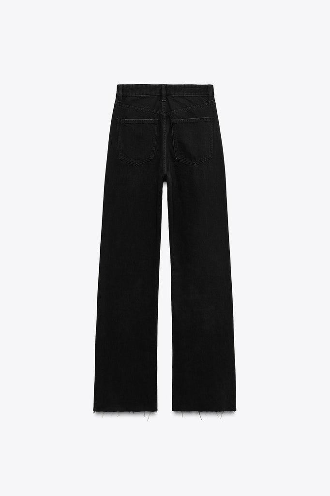 CALÇAS DE GANGA WIDE LEG CINTURA SUBIDA