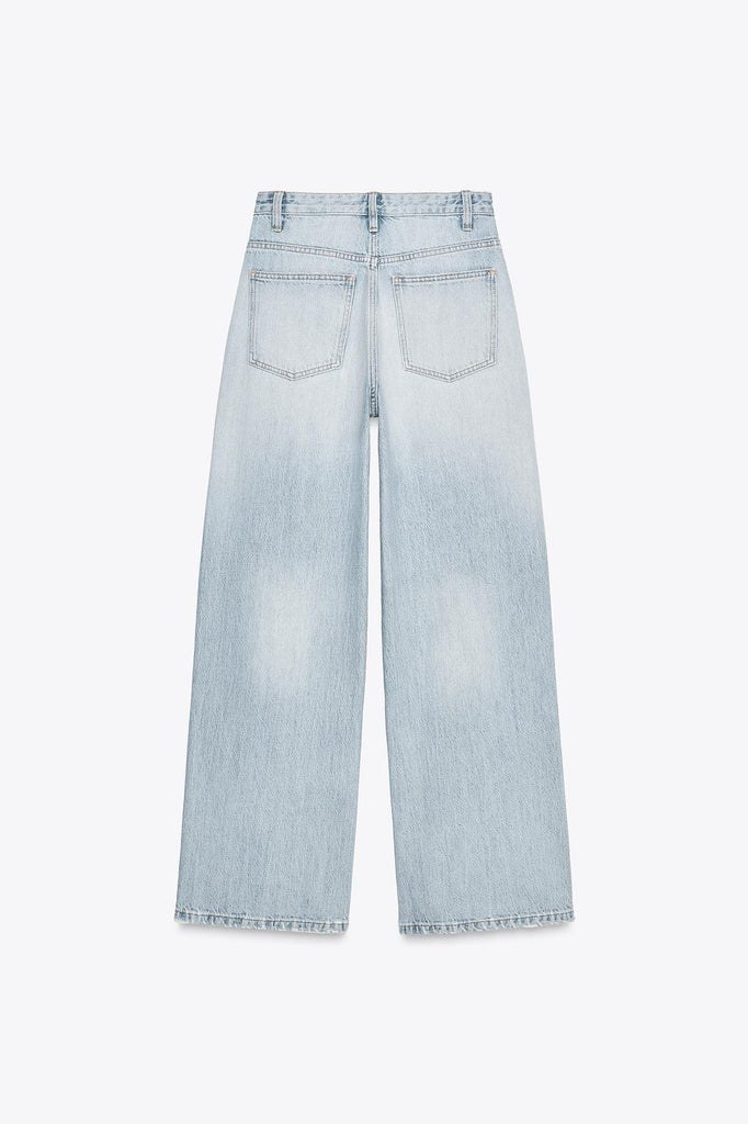 JEANS WIDE LEG CINTURA CRUZADA SUBIDA