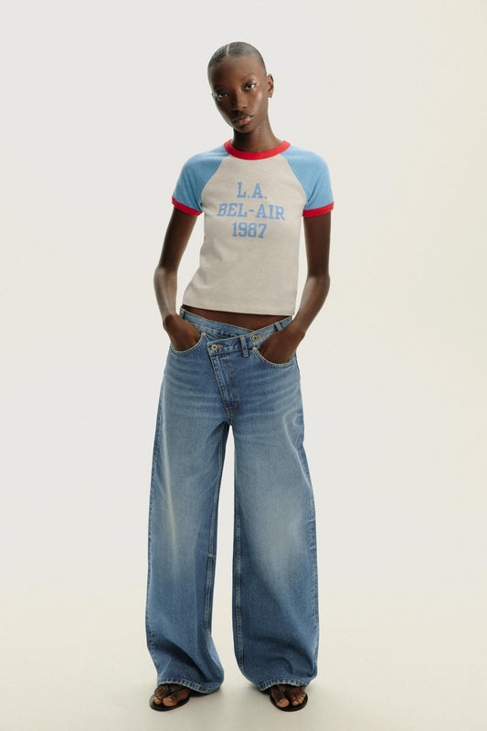 JEANS WIDE LEG CINTURA CRUZADA SUBIDA