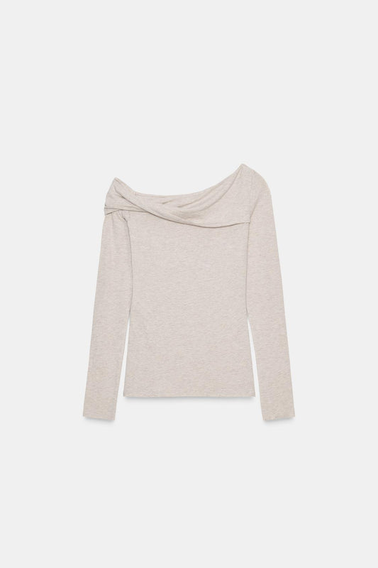 CAMISOLA DECOTE ASSIMÉTRICO