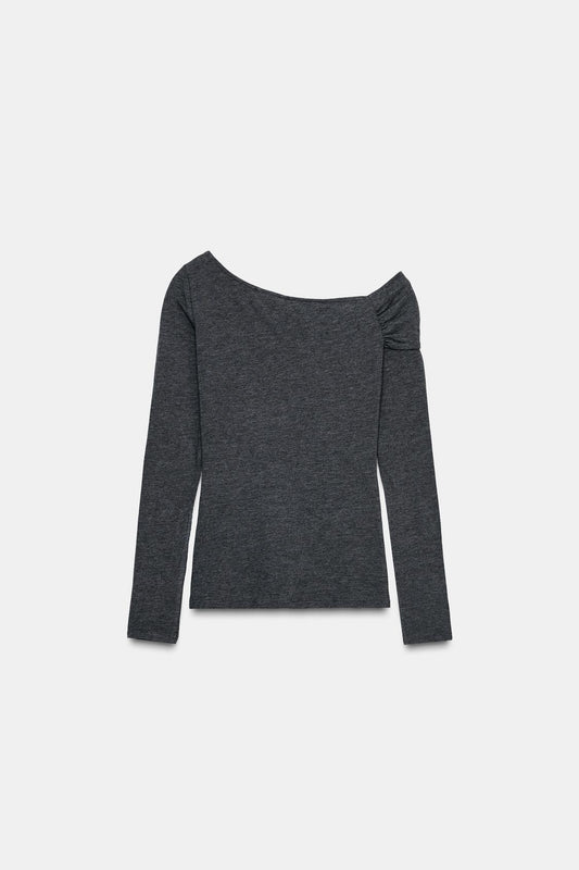 CAMISOLA DECOTE ASSIMÉTRICO