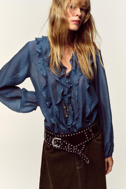 BLUSA FOLHOS