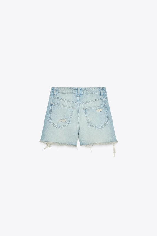 CALÇÕES DENIM MOM FIT CINTURA CRUZADA