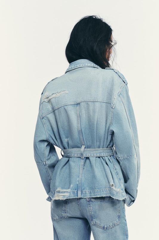 BLUSÃO DENIM COM CINTO