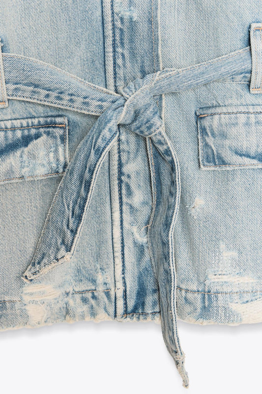 BLUSÃO DENIM COM CINTO