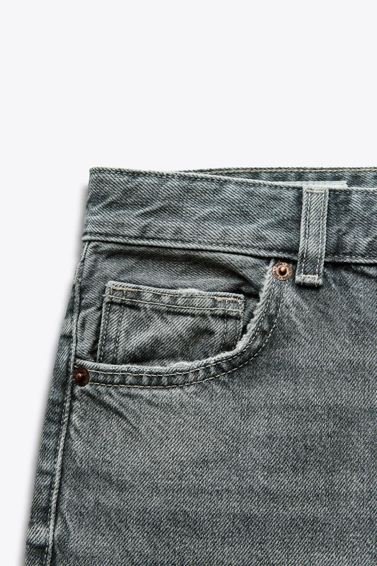 CALÇAS DE GANGA WIDE LEG CINTURA SUBIDA