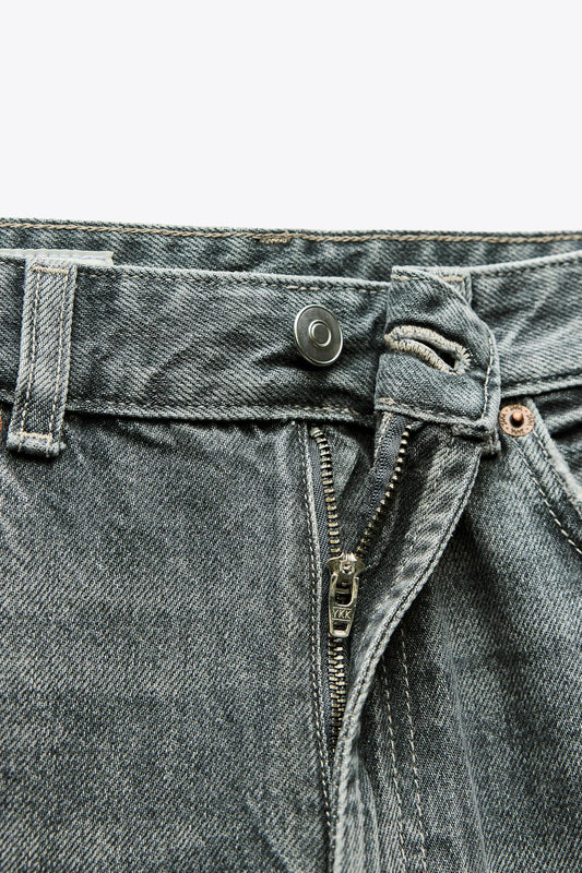 CALÇAS DE GANGA WIDE LEG CINTURA SUBIDA