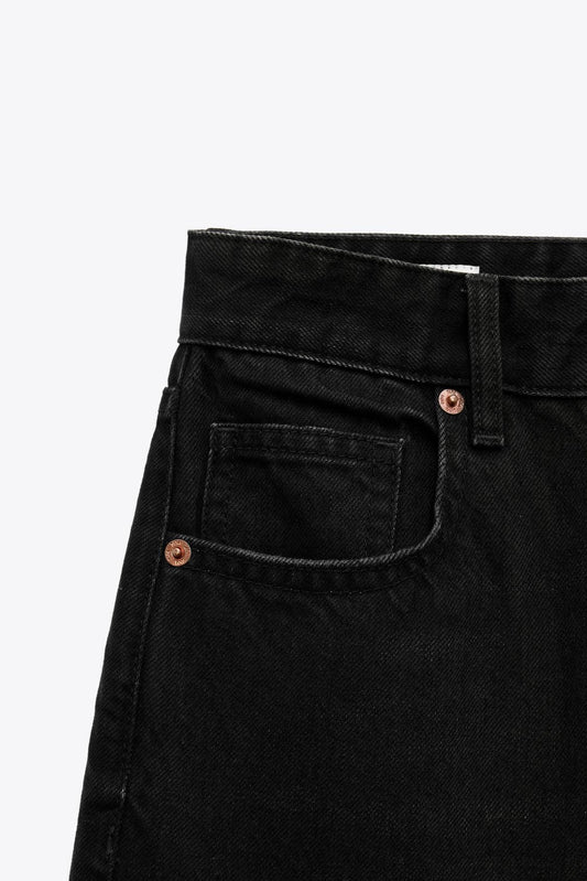CALÇAS DE GANGA WIDE LEG CINTURA SUBIDA